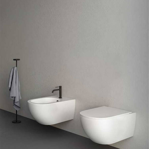 003 709 008 PIN Унітаз підвісний, без обідка(-Rimless), колір Nero gloss — фото 4