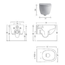 Унитаз подвесной NIC Design PIN 003 709 008 без ободка (Rimless) цвет Nero gloss, фото №2