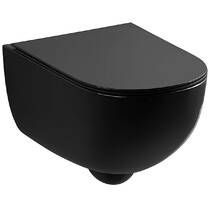 Унитаз подвесной NIC Design PIN 003 709 008 без ободка (Rimless) цвет Nero gloss, фото №1
