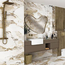 Плитка Geotiles Valeria Rlv Oro 33x100 см, фото №1