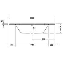 Ванна акриловая Duravit D-code 700137000000000 140х140 см белый глянец, фото №6