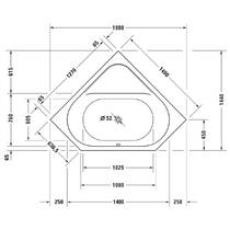 Ванна акриловая Duravit D-code 700137000000000 140х140 см белый глянец, фото №5