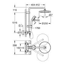 Душевая система Grohe Tempesta Cosmopolitan System 250 26 670 000 с термостатом, фото №7