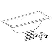 Ванна акриловая Geberit Soana 554.003.01.1 170х75 см с ножками, белый глянец, фото №2