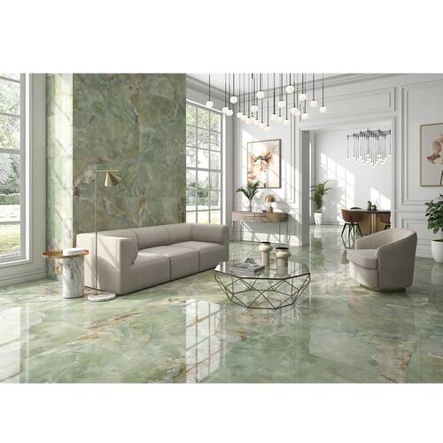 Керамограніт ITT Ceramic Onix Jade Polished Lux Rect. 60x120 см, фото 3