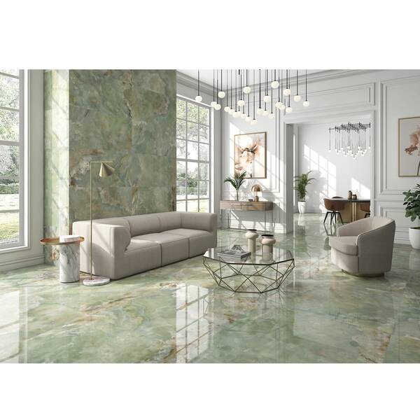 Керамограніт ITT Ceramic Onix Jade Polished Lux Rect. 60x120 см, фото 3
