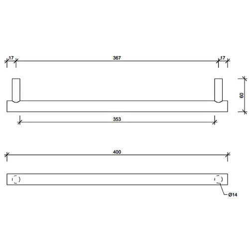 Тримач для рушників Decor Walther Bar HTE40 0856200 хром, фото 2