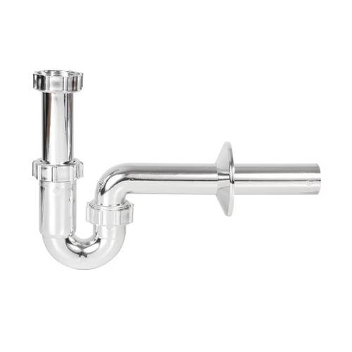 Сифон для раковини трубний Styron STY-638-32-K хром, фото 1