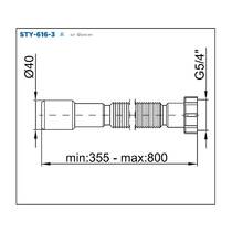 Патрубок удлиняющий Styron STY-616-3 5/4