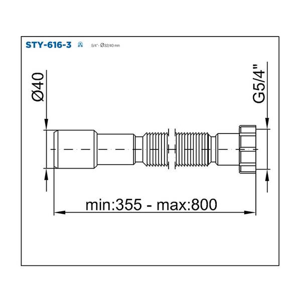 Патрубок подовжуючий Styron STY-616-3 5/4