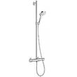 Змішувач для душу термостатичний Hansgrohe Croma Select S 27247400 з душовим набором і штангою, хром/білий, фото 1