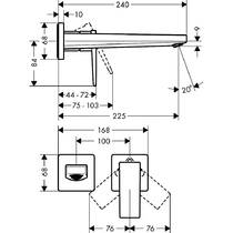 Змішувач прихованого монтажу для раковини Hansgrohe Metropol 32526990 золото полірований, фото №2
