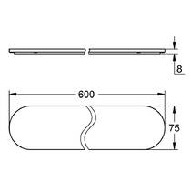 Полка стеклянная Grohe Selection 41057000 матовый, фото №2