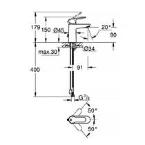 Смеситель для раковины Grohe BauEdge 23329000 хром, фото №2
