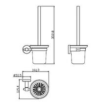 Щітка для унітаза Genwec Gerunda series GW05 07 04 01 з тримачем, хром матовий, фото №2