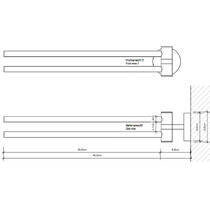 Тримач для рушників Decor Walther Basic BA HTH2 0531160 поворотний, чорний матовий, фото №2