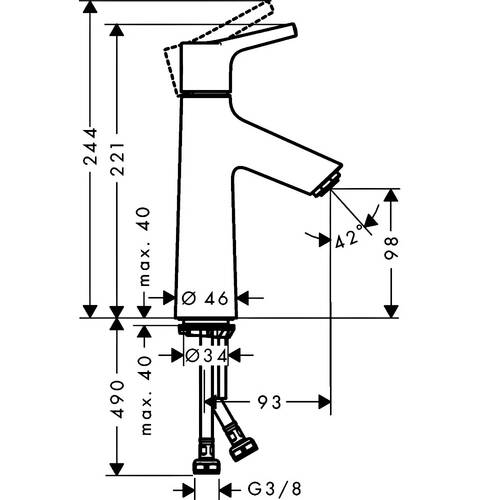 Змішувач для раковини Hansgrohe Talis S 72025000 хром, фото 2