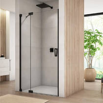 Душові двері SanSwiss Cadura BlackLine CA13G1200607 120х200 см розпашні ліві, фото №1