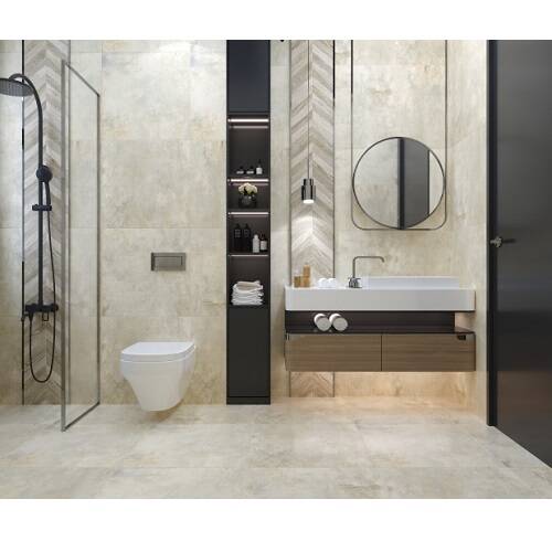 Керамограніт Golden Tile Metallica 781550 бежевий 60х60 см, фото 2