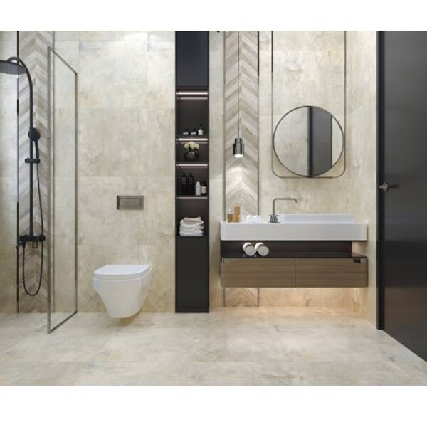 Керамограніт Golden Tile Metallica 781550 бежевий 60х60 см, фото 2