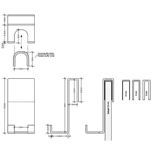Крючок Decor Walther Contract DH 2 0902000 двойной, хром, фото 2