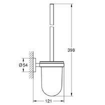 Щітка для унітаза Grohe Essentials 40374A01 з тримачем, графіт темний, фото №2