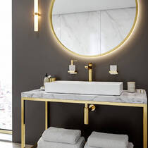 Змішувач для раковини Hansgrohe Talis E 71717990 золото полірований, фото №3