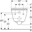 Унитаз подвесной Geberit Smyle Square 500.683.00.2 Rimfree, с сиденьем Soft Close, фото 4