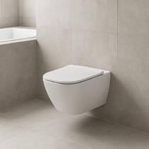 Унітаз підвісний Geberit Smyle Square 500.683.00.2 Rimfree, із сидінням Soft Close, фото №1