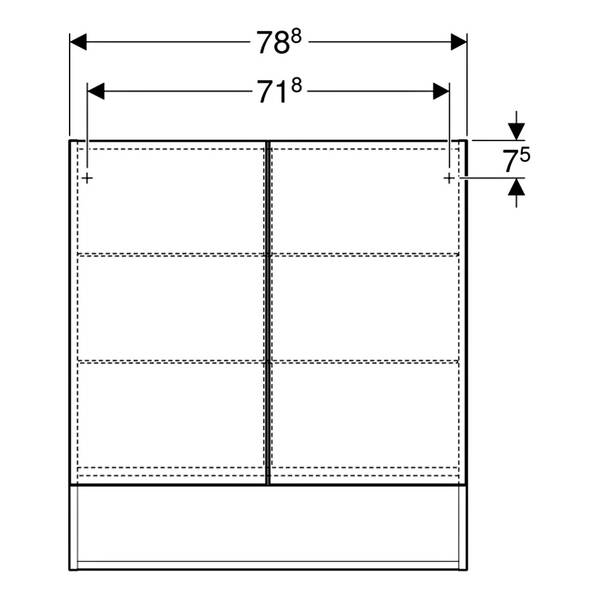 Дзеркальна шафа Geberit Selnova Square 501.270.00.1 788х850 мм, фото 3