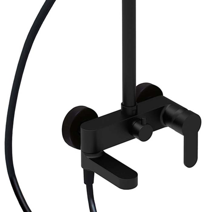 ZCOL632NO BLU Душова система з верхнім та ручним душем, чорний (1 сорт)