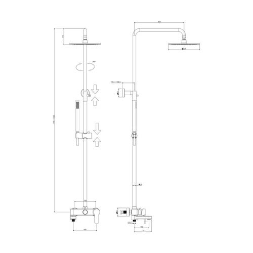 Душевая система Paffoni Blu ZCOL 632 NO, фото 5