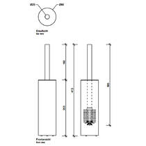Щітка для унітаза Decor Walther Bar SBG 0856882 золото матовий, фото №2