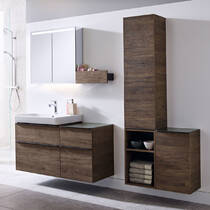 Тумба для раковини Geberit Smyle Square 500.354.JL.1 підвісна, пісочно-сірий глянець, фото №6