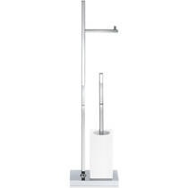 Держатель-стойка для туалетной бумаги и щетки Decor Walther Porzellan DW 6710 0838500 белый/хром, фото №1