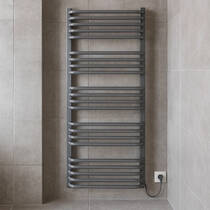 Полотенцесушитель электрический Terma Alex One WWALN114050KCROE8U 1140х500 мм хром 400 Вт, фото №1