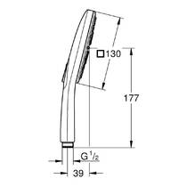 Ручной душ Grohe Rainshower SmartActive Cube 26582DL0 3 режима струи, теплый закат (брашированное розовое золото), фото №5