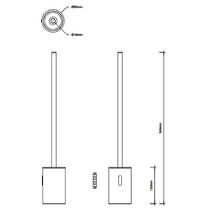 Щітка для унітаза Decor Walther Basic DW 87 0858760 чорний матовий, фото №2