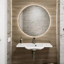 Раковина Miraggio Krakow 80 см для людей з обмеженими фізичними можливостями, білий глянець, фото №6