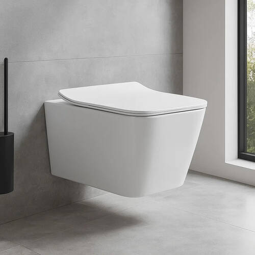 Унітаз підвісний Devit Linea 3040120 безобідковий з сидінням soft-close, фото 1