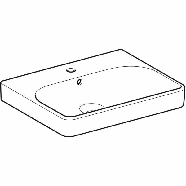 Раковина Geberit Smyle Square 500.229.01.1 60 см, фото 2