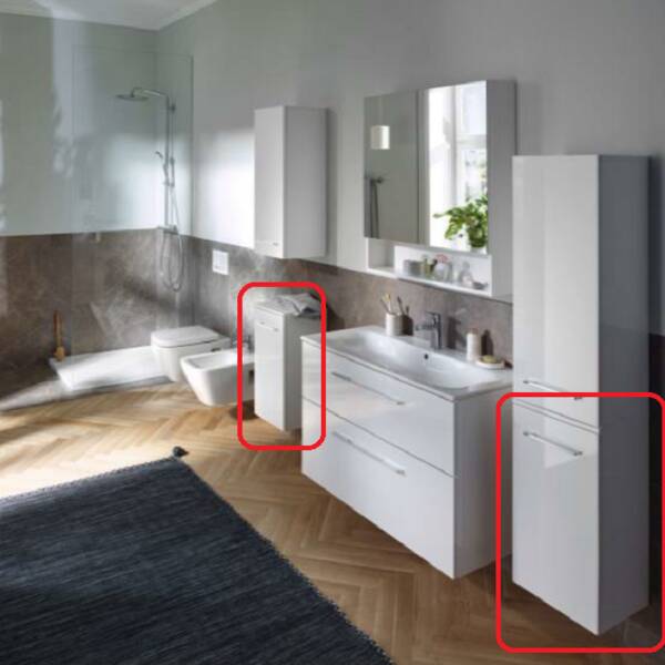 Шафка Geberit Selnova Square 501.272.00.1 33 см білий, фото 2