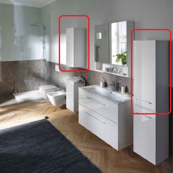 Шафка Geberit Selnova Square 501.276.00.1 33 см білий, фото 2