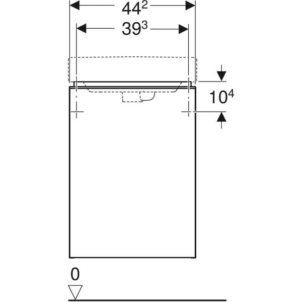 Тумба для раковини Geberit Smyle Square 500.351.00.1 підвісна 44,2см білий, фото 4