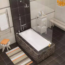 Ванна акрилова Geberit, Selnova Square 554.382.01.1 160х70 см з ніжками, фото №1