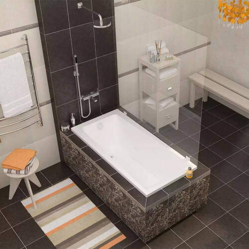 Ванна акриловая Geberit, Selnova Square 554.382.01.1 160х70 см с ножками, фото 1