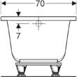 Ванна акриловая Geberit, Selnova Square 554.382.01.1 160х70 см с ножками, фото 5