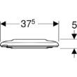 Крышка для унитаза Geberit Selnova Comfort 501.559.01.1 для людей с ограниченными физическими возможностями, фото 4