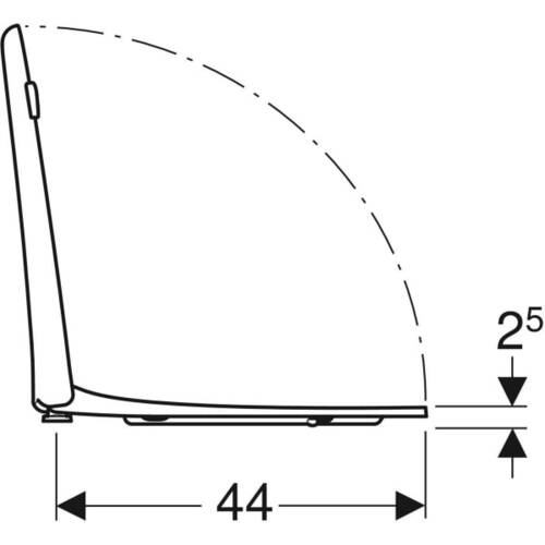 Крышка для унитаза Geberit Selnova Comfort 501.559.01.1 для людей с ограниченными физическими возможностями, фото 5