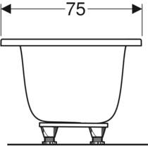 Ванна акриловая Geberit Tawa Slim Duo 554.123.01.1 170х75 см с ножками, фото №5